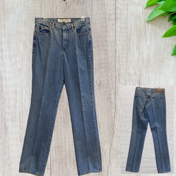 VINTAGE 90'S GUESS JEANS -- Low Waist, Boot Leg, Lt Blue, Style #1060 Never Worn - Picture 1 of 9